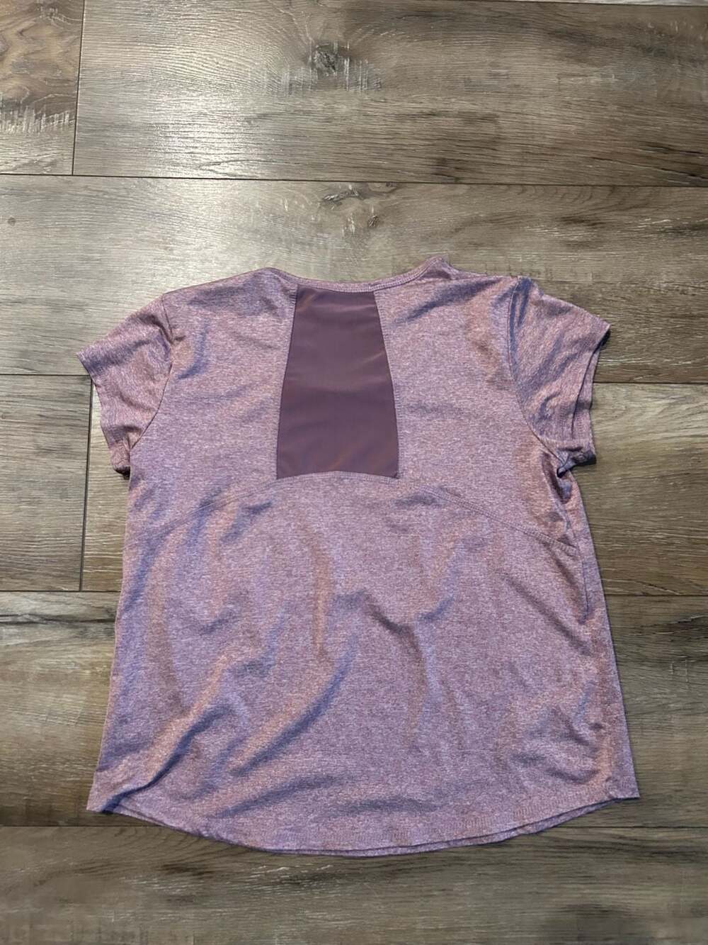 Rize Renew Women's Purple Heather Active Athletic T-Shirt with Mesh Panel Size M